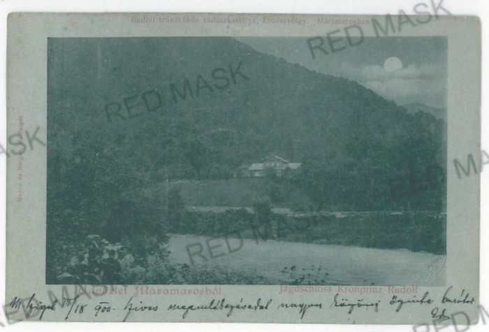 3369 - MARAMURES, Cabana Printului Rudolf, Litho - old postcard - used - 1900
