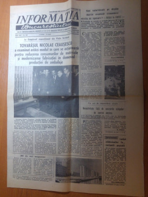ziarul informatia bucurestiului 10 februarie 1977-foto bloc pe bd. c.brancoveanu foto