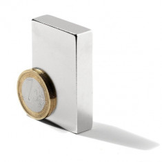 Magnet neodim bloc, 50x25x10 mm, putere 12 kg foto