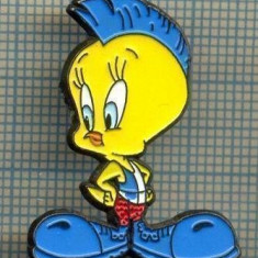 1243 NEW INSIGNA -PERSONAJE DE DESENE ANIMATE - TWEETY -starea care se vede