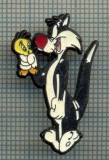 1210 NEW INSIGNA -PERSONAJ DE DESENE ANIMATE -TOM SI TWEETY -starea care se vede