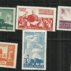 ROMANIA 1946 - REFORMA AGRARA, MNH - LP 190
