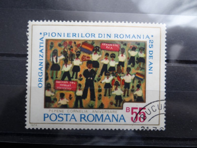 LP844-25 ani-Organizatia pionierilor din Romania-Serie completa stampilata 1974 foto