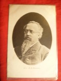 Ilustrata Personalitati - D.D.Minaev -Poet , jurnalist critic , Rusia cca.1900, Necirculata, Printata