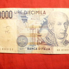 Bancnota 10 000 lire 1984 Italia , cal.Buna