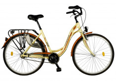 Bicicleta CITADINNE 2838 - model 2015-Galben-Cadru 505 mm foto