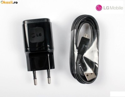 Incarcator LG T375 Cookie Smart+cablu de date,ORIGINAL foto