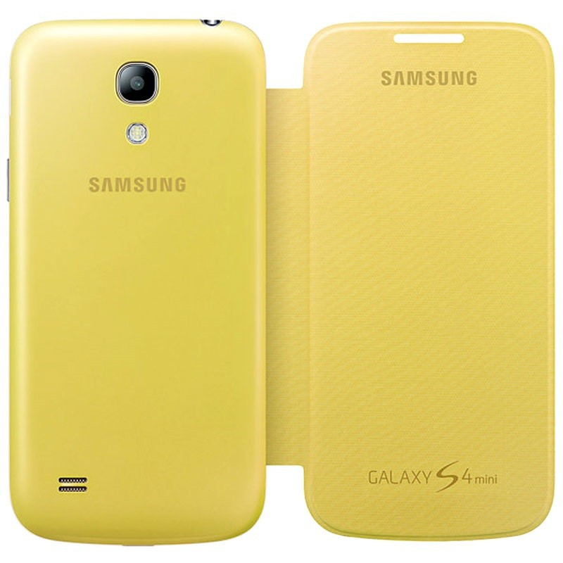 Husa Samsung Galaxy S4 Mini i9190 Flip Case EF-FI919BG Yellow Originala,  Piele Ecologica, Toc, Cu clapeta | Okazii.ro