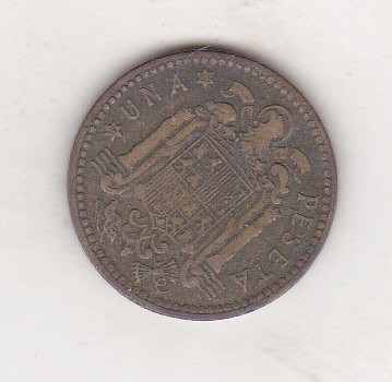 bnk mnd Spania 1 peseta 1953 ( 1962)