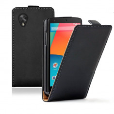 Husa LG Google NEXUS 5 Flip Case Inchidere Magnetica Black foto