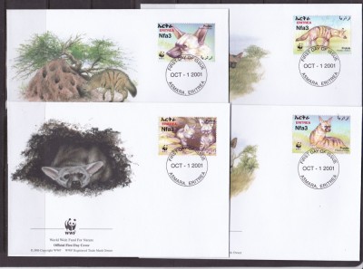 Eritreea 2001 fauna MI 254-257 FDC w20 foto