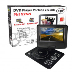Resigilat - DVD Player Portabil 7.5 Inch PNI NS769 cu Tuner TV, Radio, Slot USB, Card SD si Jocuri foto