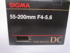 Obiectiv DSLR SIGMA 55-200 mm DC / montura Canon EOS/ NOU /Japan/ FOTO REALE foto