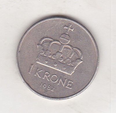 bnk mnd Norvegia 1 coroana 1982 foto