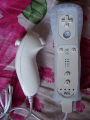set Wii-Wii-U nunchuk si maneta controller wii remote cu motion plus -noi foto