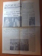 ziarul informatia bucurestiului 10 septembrie 1976- fam. ceausescu in iugoslavia