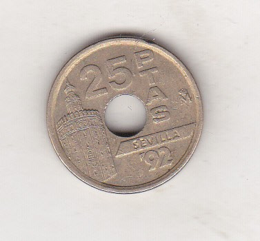 bnk mnd Spania 25 pesetas 1992