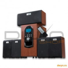 genius Boxe 5.1 Genius SW-HF5.1 6000 Wood, 200W(Subwoofer 100W+5 sateliti*20W), Telecomanda, LCD Display, 6 foto