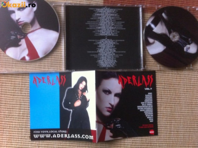 aderlass vol. 7 various 2 cd disc dublu selectii muzica goth rock industrial VG+ foto