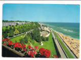 % carte postala (ilustrata)-CONSTANTA -Eforie- faleza statiunii, Circulata, Printata