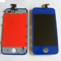 Display LCD+Touchscreen Apple iPhone 4 Albastru Inchis Orig Chin