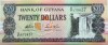 Bancnota exotica 20 DOLARI - GUYANA * Cod 830 = UNC