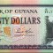Bancnota exotica 20 DOLARI - GUYANA * Cod 830 = UNC
