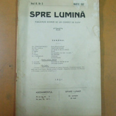 Spre lumina Iasi 1907 publicatie scoasa de un comitet de elevi