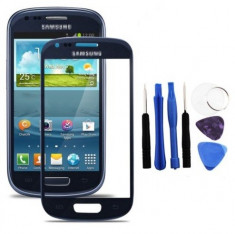 Sticla Display Fata Samsung Galaxy S3 MINI i8190 ALBASTRU + scule folie ecran foto