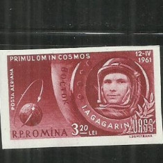 ROMANIA 1961 - PRIMUL OM IN COSMOS NEDANTELAT - LP 516 a - MNH