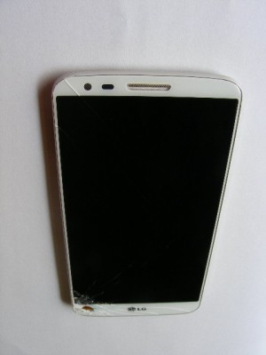 Modul Display LCD LG G2 Touch-Spart (Cu Rama) Alb Orig Swap foto