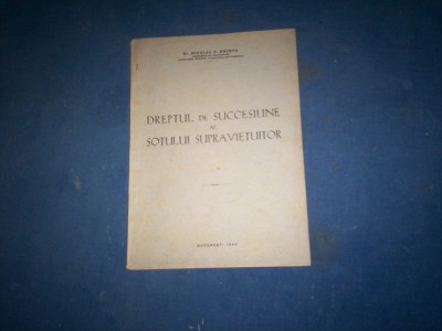 DREPTUL DE SUCCESIUNE AL SOTULUI SUPRAVIETUITOR / GHIMPA foto