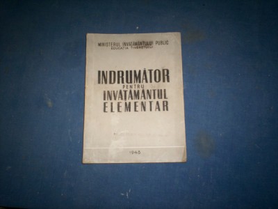 INDRUMATOR PENTRU INVATAMANTUL ELEMENTAR foto