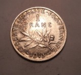 Franta 1 Franc 1913 AUNC, Europa