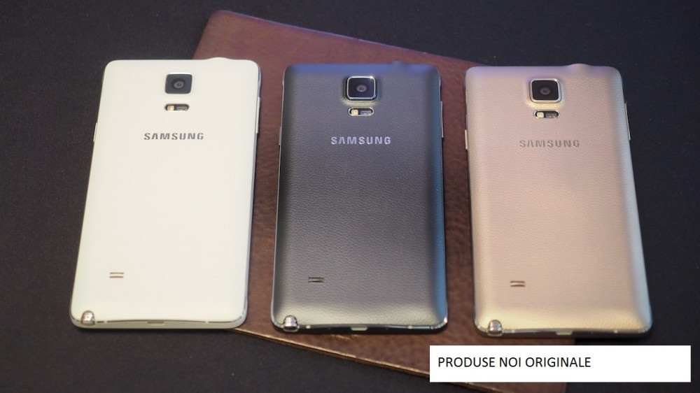 Capac baterie Samsung Galaxy Note 4 alb / negru / ORIGINAL / NOU | Okazii.ro