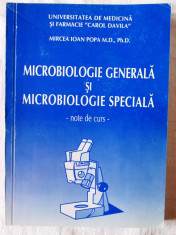 MICROBIOLOGIE GENERALA SI MICROBIOLOGIE SPECIALA. Note de curs, Mircea I. Popa foto