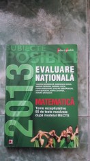 EVALUARE NATIONALA MATEMATICA,TEME RECAPITULATIVE ,CARTEA ESTE NOUA . foto