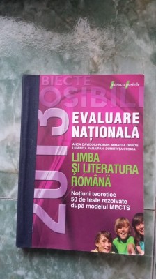 EVALUARE NATIONALA LIMBA SI LITERATURA ROMANA NOTIUNI TEORETICE . foto