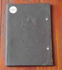 acte / documente vechi - Carnet de munca - anii 60 RPR !!! foto