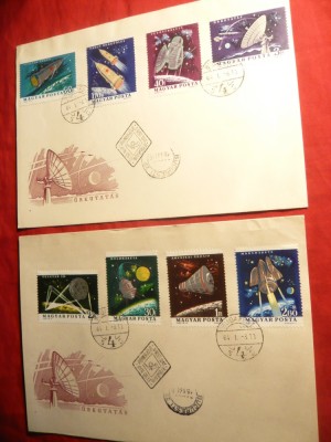 2 Plicuri FDC -Cosmos 1964 Ungaria , 8 val. foto