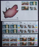 R. S. AFRICA 1984 - MINERI, HARTI, 4 VAL IN BLOC, 1 FDC SI 4 ILUSTR MAX - AS 008