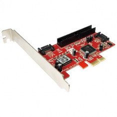 Card PCI-Express 1x Adaptor la 2x SATA2 3Gbps + 1x ATA133/IDE, chipset Jmicron JMB363, RAID 0, 1, JBOD, suporta NCQ la SATA, LOGILINK (PC0003A) foto