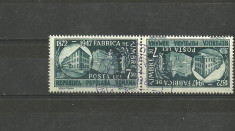 Romania 1948 - FABRICA DE TIMBRE, 7.5 lei PERECHE TETE-BECHE stampilata D153 foto