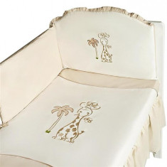 Set Lenjerie 5 Piese Girafa 100X135 - Crem foto