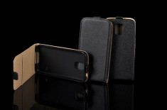 Husa Samsung Galaxy Core Advance I8580 Flip Case Slim Inchidere Magnetica Black foto