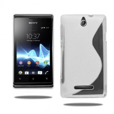 Husa Sony Xperia E C1504 C1505 TPU S-LINE Transparenta foto