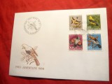 Plic FDC -Fauna- Pasari -Pro Juventute 1969 Elvetia , 4 val.