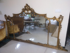 oglinda franceza din lemn aurita si sculptata-baroq , 250cm / 140cm foto
