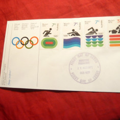 Plic FDC Olimpiada Munchen 1972 Australia , 4 val.