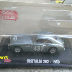 Macheta metal Cisitalia 202 Coupe - 1950 SIGILATA - 1000 Miglia Hachette 1/43